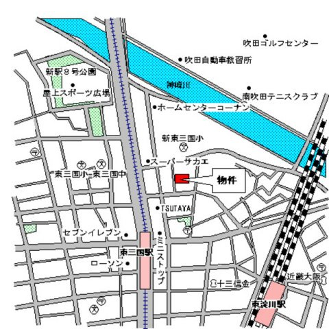 東明マンション新東の地図