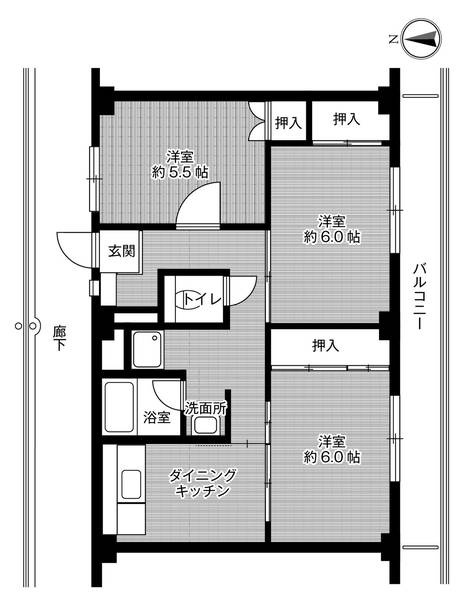 ビレッジハウス増田3号棟の間取り