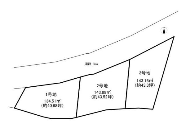 天理市櫟本町の売地の土地図|こちらは１号地です！