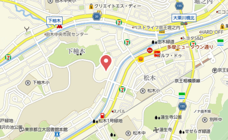 『八王子市マンション』フェアヒルズ南大沢ブリーズコート【仲介手数料無料】　八王子市松木80-7の地図|～仲介手数料無料☆八王子ひなた不動産～フェアヒルズ南大沢ブリーズコート