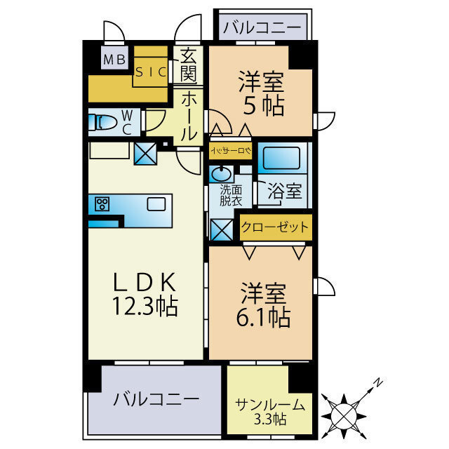 Sun･Blesso塩原の間取り