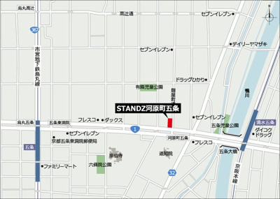 【地図】 | ＳＴＡＮＤＺ河原町五条