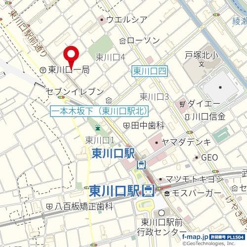 メルクリオ東川口の地図