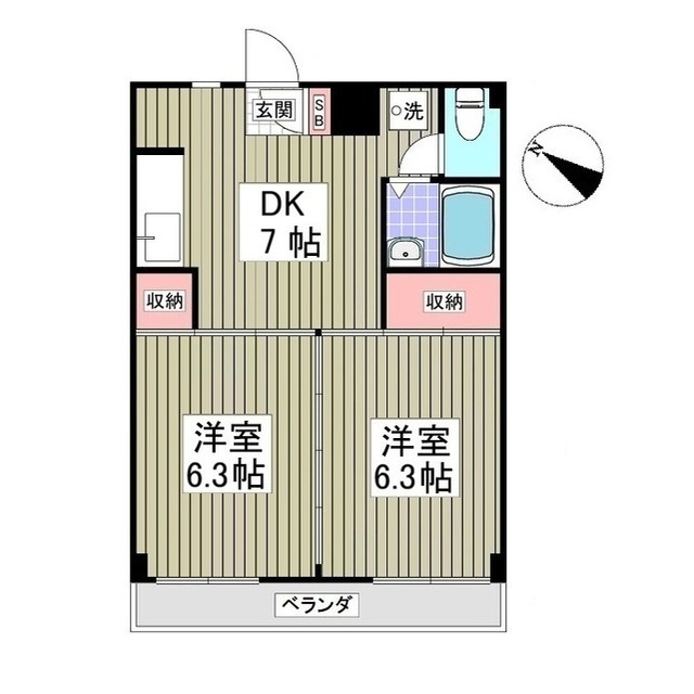 蓮田木下マンションの間取り