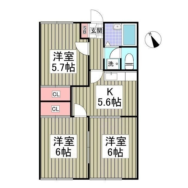グランハイム稲葉Aの間取り