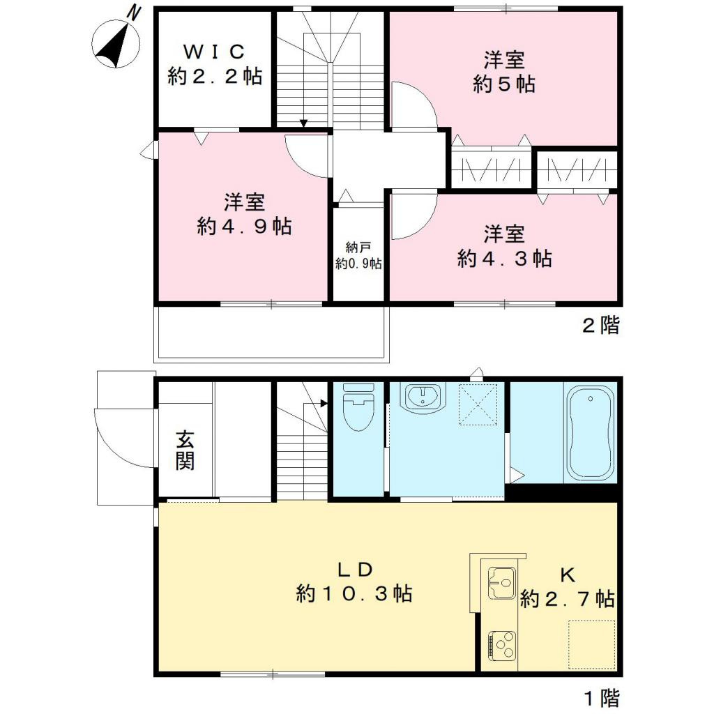エルメゾンネクスト東宮原A.B.C.D.E.F.Gの間取り