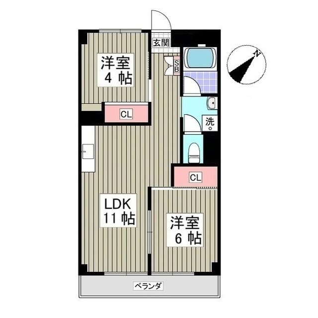 リブレス東浦和　旧東浦和ハイツの間取り