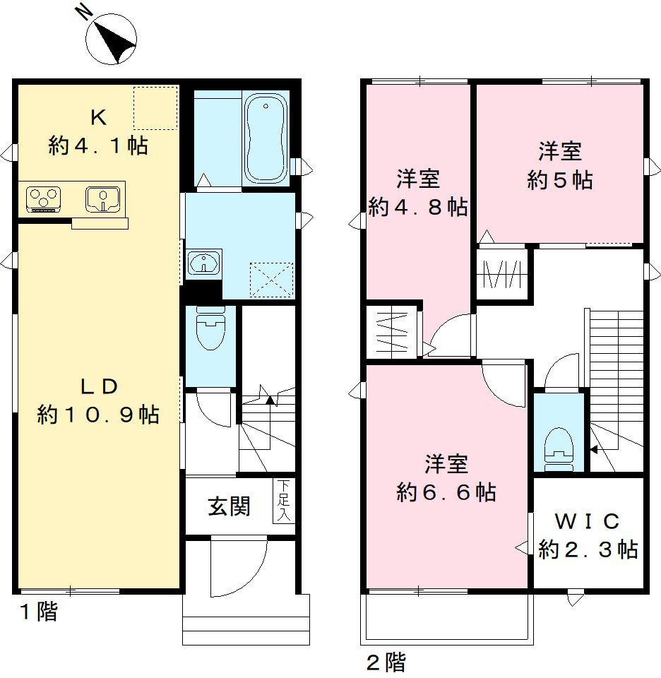 東越谷５丁目戸建の間取り