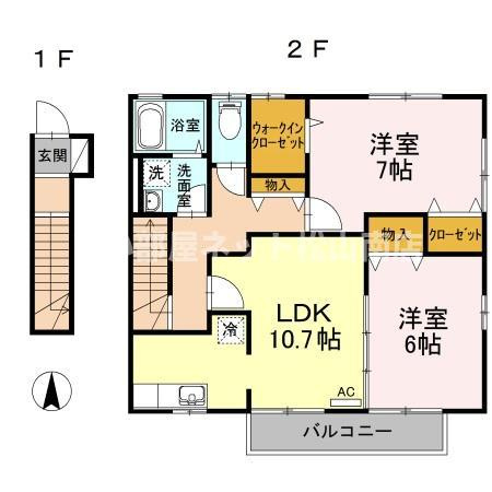 【間取り】 | ローズコート　Ｔ　B棟