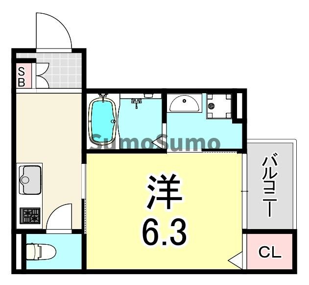 Mirage　武庫川の間取り