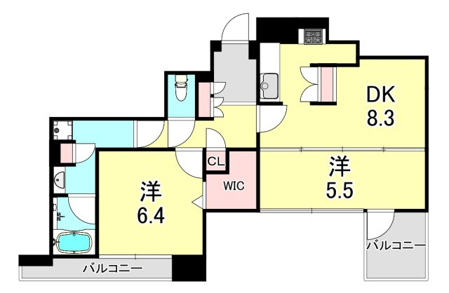 エステムコート天神橋の間取り