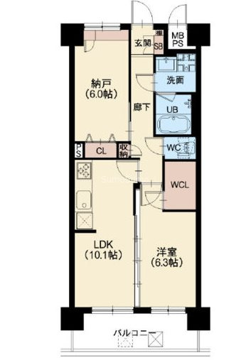 スプランディッド難波WESTⅡの間取り