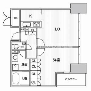 アステリオ北堀江ザ・メトロタワーの間取り