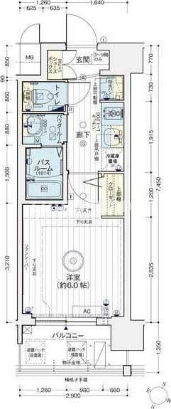 エステムコート大阪シティサイトの間取り