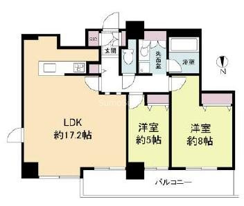 クロスレジデンス大阪新町の間取り