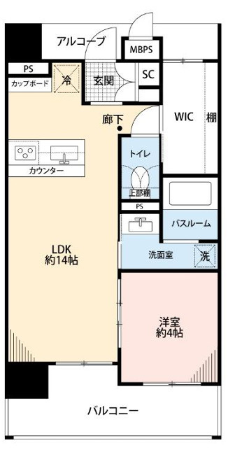 ワコーレ神戸北野ザ・テラスの間取り