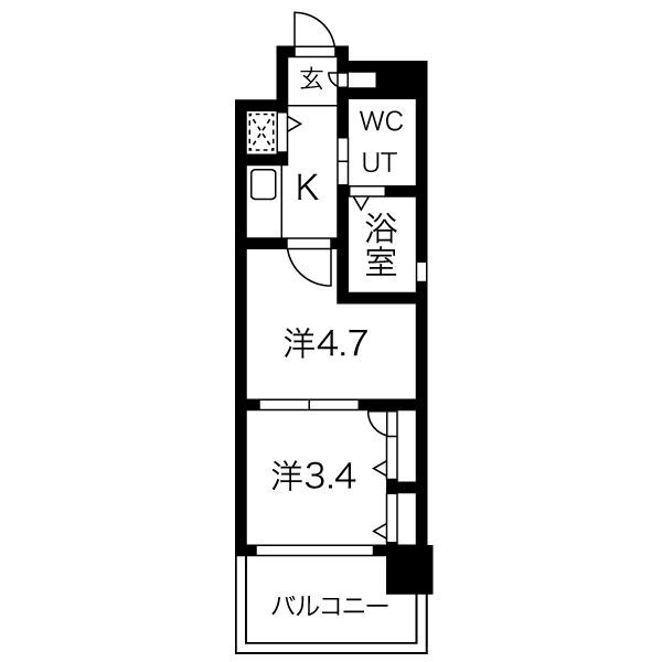 F・PARC西新の間取り