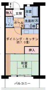 URサンラフレ鳴尾北　11号棟の間取り