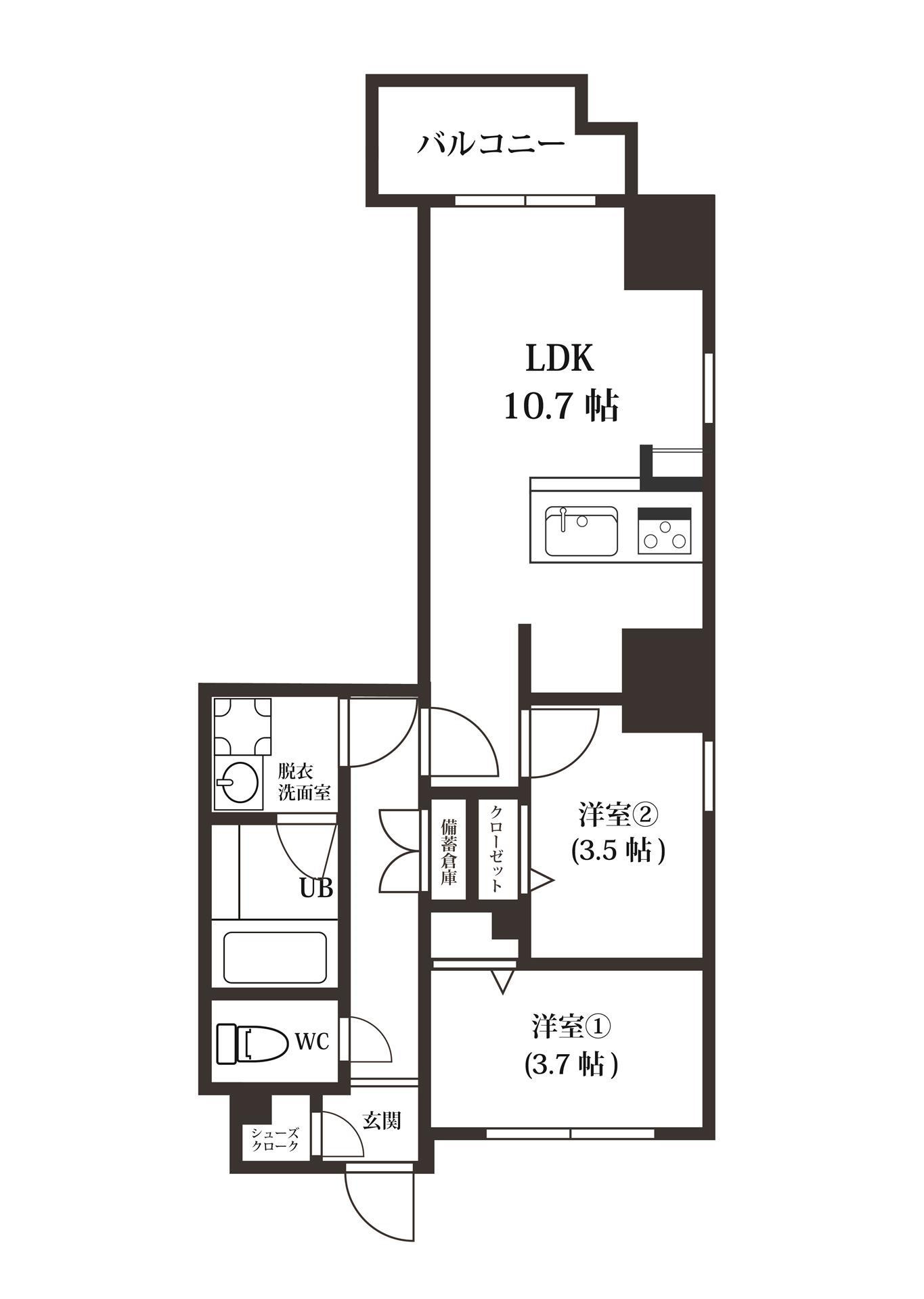 MODERN PALAZZO博多Bayの間取り