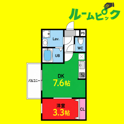 (仮称)ジーメゾン名古屋柳堀町　名古屋市賃貸　仲介手数料無料の間取り