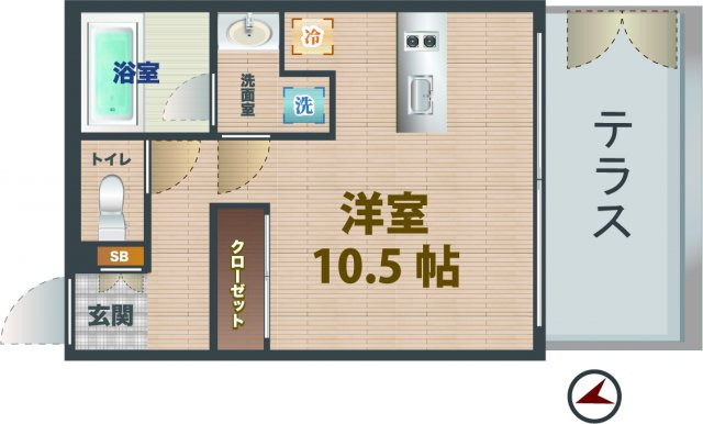 【間取り】 | 荻窪アパートメント | 1Rのお部屋です。