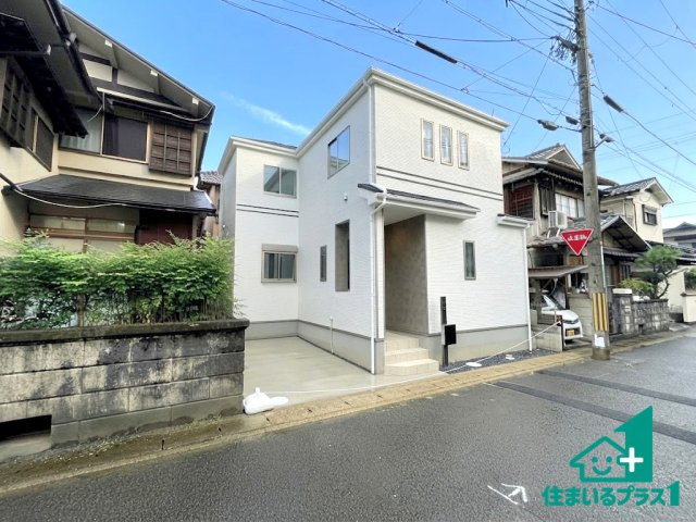 ★八幡市川口東扇　新築一戸建ての外観|お客様に長く安心して住んでいだだける事にこだわった家づくり！住んでからのアフターサービスにもしっかりと取り組んでいます！