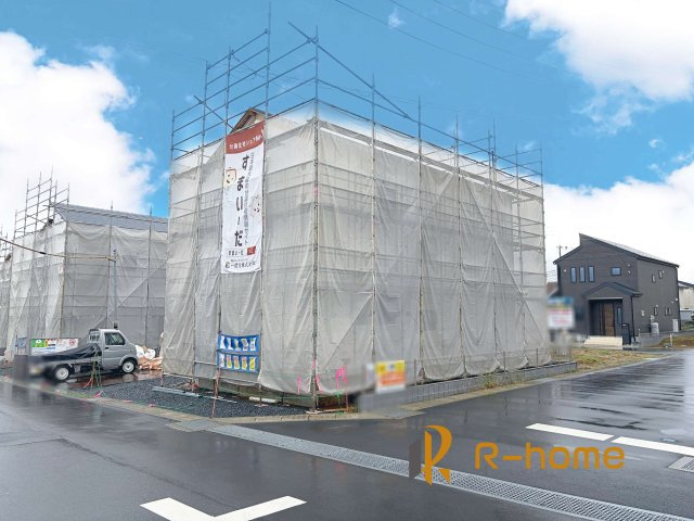 ひたちなか市足崎21期　新築戸建て　1号棟の外観|ご予約を頂ければ、『平日』はもちろん『早朝』や『夜間』もご見学可能です♪お気軽にお申し付けください♪