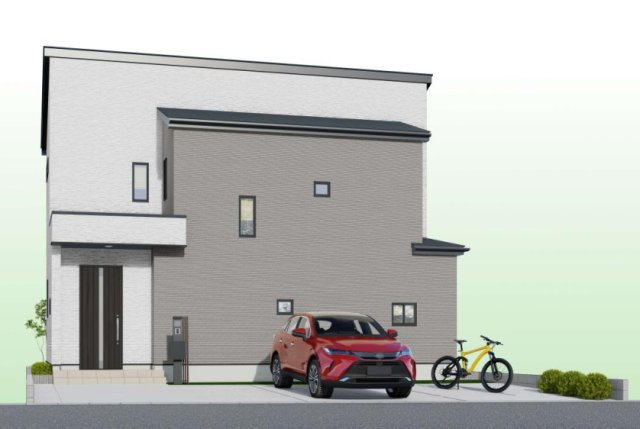 高知市瀬戸東町1丁目-7期1棟- 新築戸建ての外観パース|外観パースです