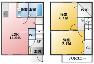 【間取り】 | MAISONETTE LAND 佐屋駅B