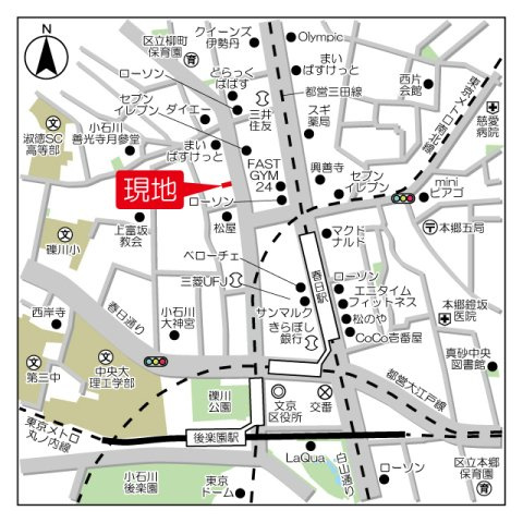 ピュアレジデンス小石川の地図