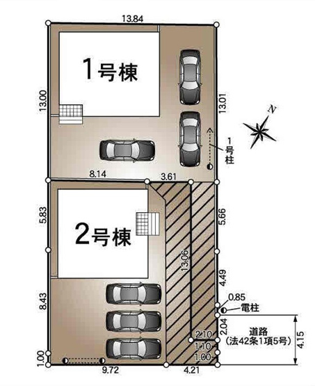 【間取り】 | 富士市森島 16期 新築建売 1号棟 | 1号棟の区画図です