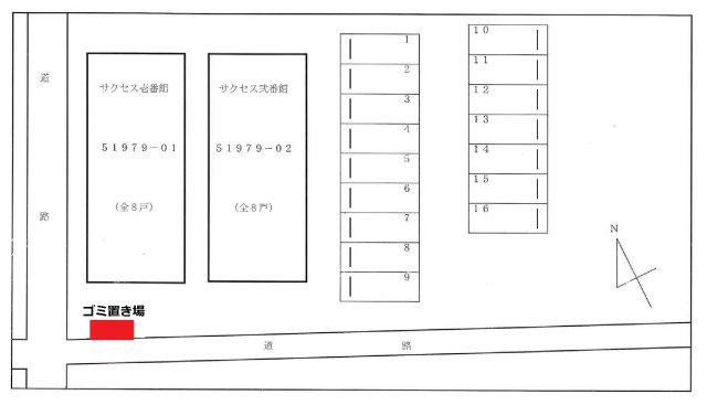 サクセス弐番館の区画図