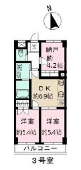 船橋市葛飾町２丁目のアパートの間取り
