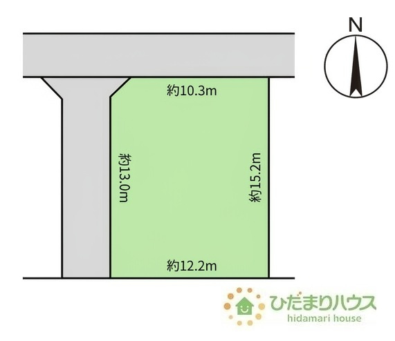 【土地図】 | つくばみらい市伊奈東　売地　55坪 | 陽当たり・風通し良好な角地♪