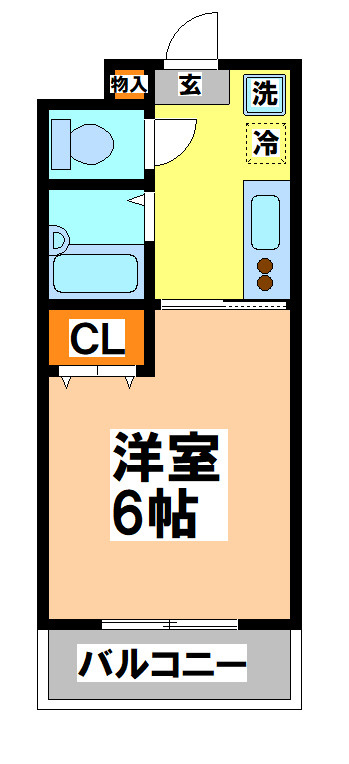 武蔵野市中町２丁目の賃貸マンションの間取り