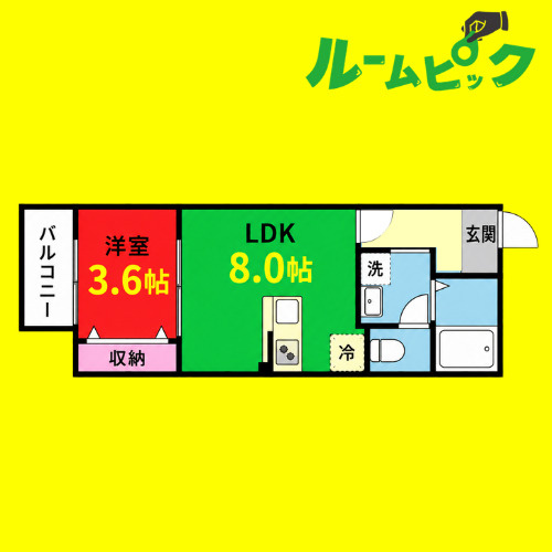 ソルビニャーレ　名古屋市賃貸　仲介手数料無料の間取り