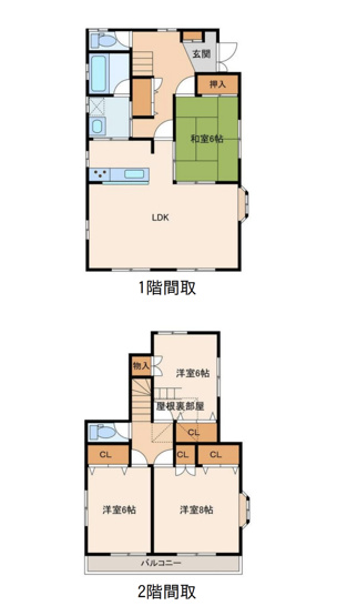 【間取り】 | 桶川市北2丁目　中古戸建
