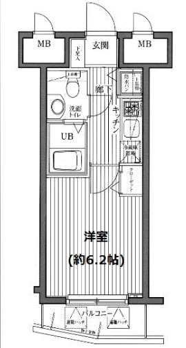 ガラ・ステージ芝公園駅前の間取り|間取りです。