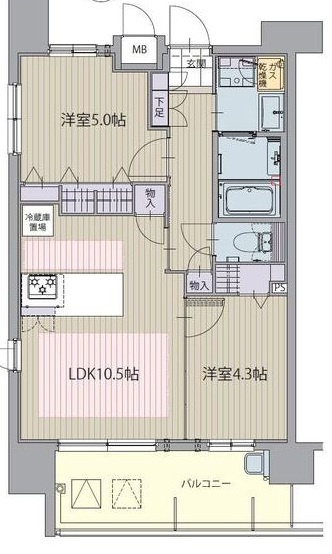 パルティール庄内通の間取り