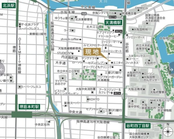 ルフォンプログレ天満橋マークスの地図