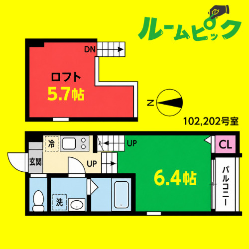 ハーモニーテラス姫宮町　名古屋市賃貸　仲介手数料無料の間取り