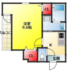 【間取り】 | フジパレス下新庄Ⅶ番館