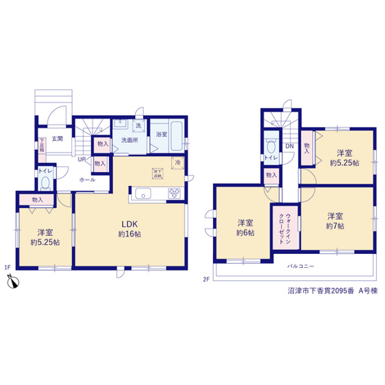 【間取り】 | 沼津市下香貫清水 新築建売 | 効率的かつ暮らしのことをしっかり考えた間取りです