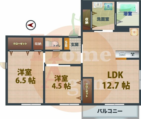 【間取り】 | セリジェ中野 | 2LDKのお部屋です。