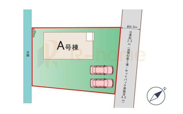 水戸市見川3丁目　新築戸建て　A号棟の区画図|大きなお買い物だからこそ、メリット・デメリットを伝えさせて頂きます。
R-homeにお任せください♪