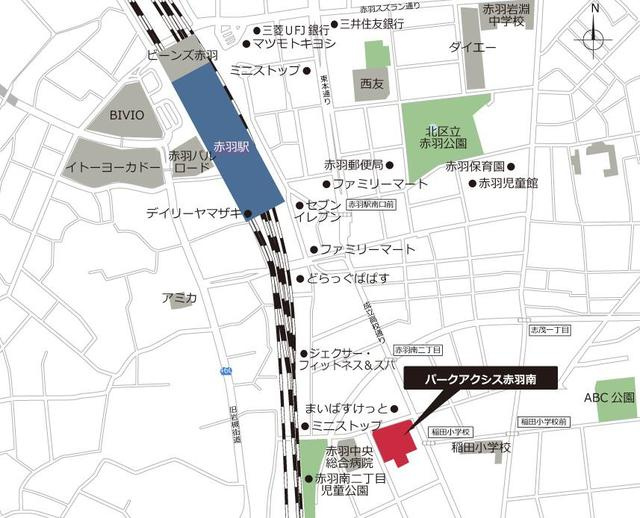パークアクシス赤羽南の地図