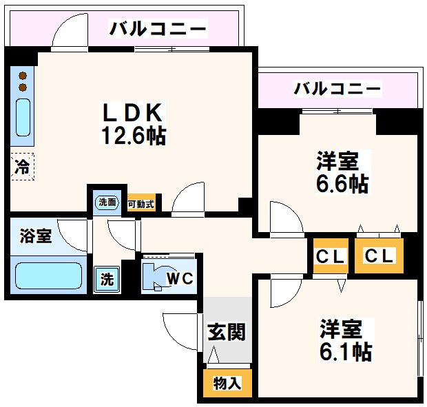 世田谷区祖師谷６丁目の賃貸マンションの間取り