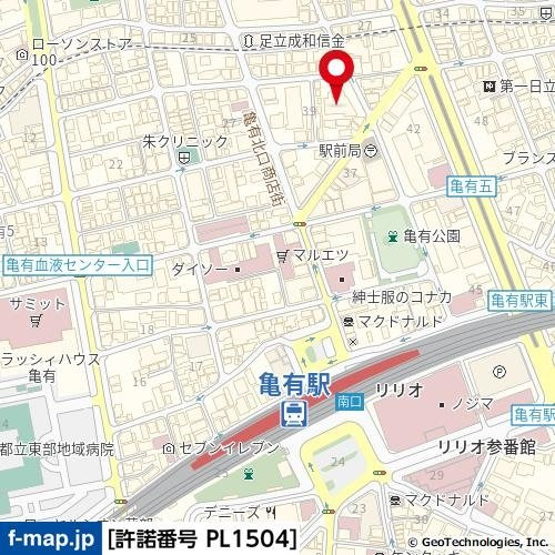 ライオンズプラザ亀有の地図