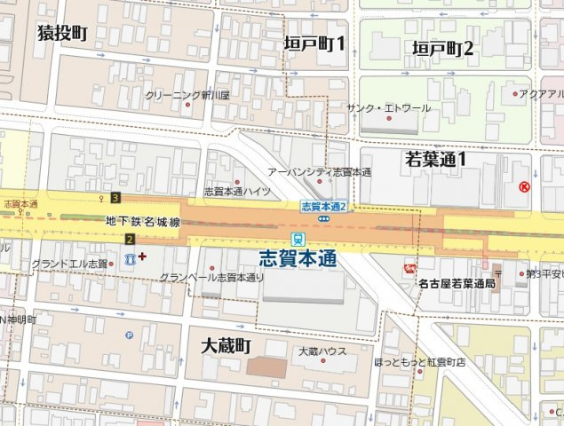 Ｌｕｍｉｅｒｅ（ルミエール）の地図|志賀本通駅が徒歩一分にあります。