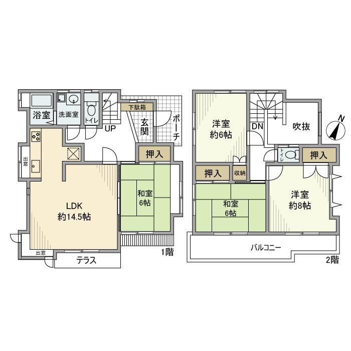 水野戸建の間取り